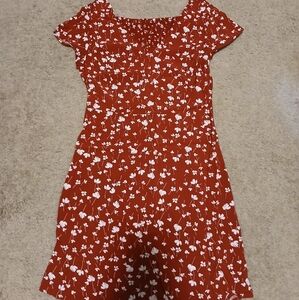 Red Floral Mini Dress